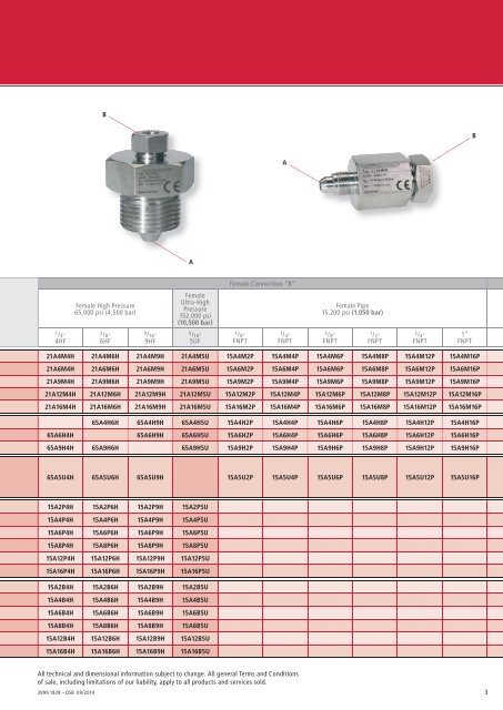 High Pressure Valves, Fittings and Tubing - Granzow