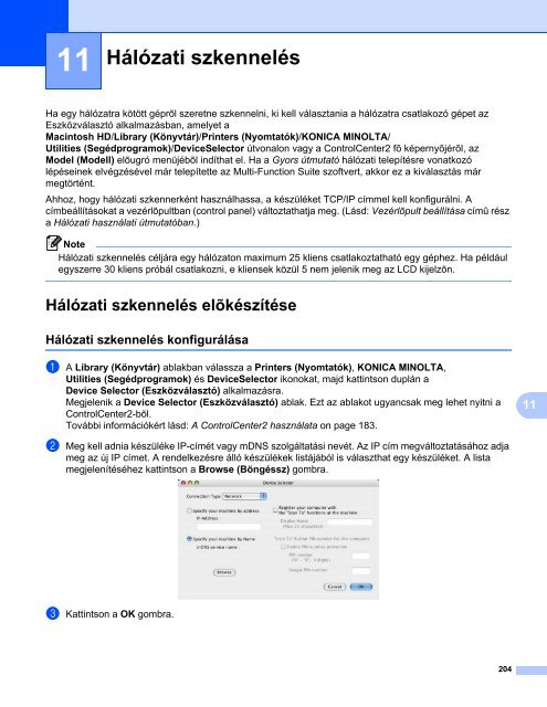 Konica Minolta Bizhub 20 Szoftver Felhasználói kézikönyv