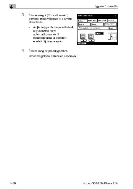 Konica Minolta Bizhub 250 Felhasználói kézikönyv - GRAPHAX.HU ...