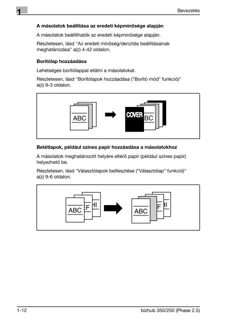 Konica Minolta Bizhub 250 Felhasználói kézikönyv - GRAPHAX.HU ...
