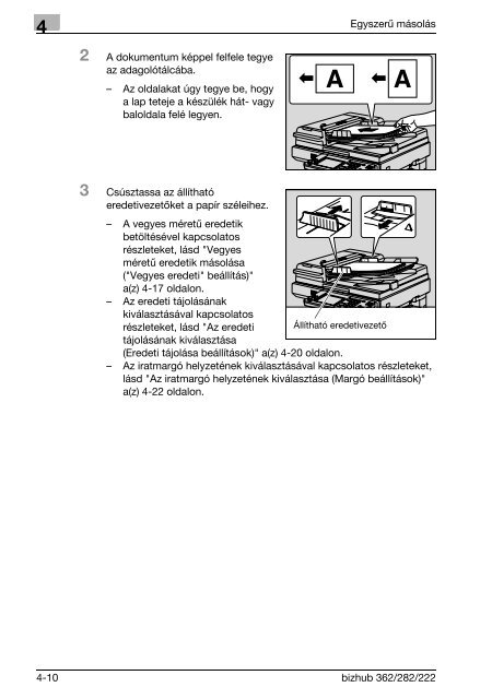 Konica Minolta Bizhub 222 Felhasználói kézikönyv - GRAPHAX.HU ...