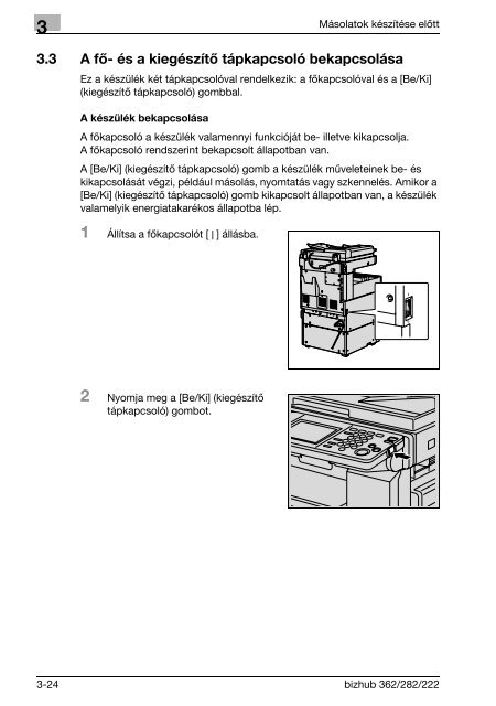 Konica Minolta Bizhub 222 Felhasználói kézikönyv - GRAPHAX.HU ...