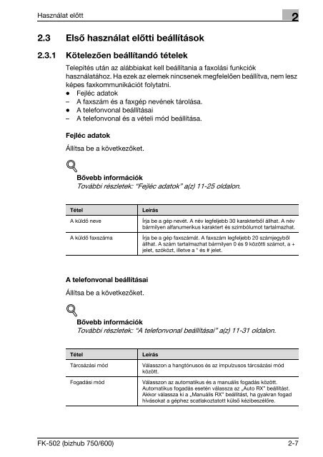 Konica Minolta Bizhub 600 Fax Kézikönyv - GRAPHAX.HU ...