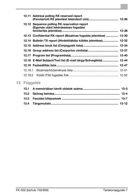 Konica Minolta Bizhub 600 Fax Kézikönyv - GRAPHAX.HU ...