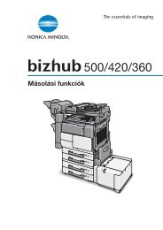 Konica Minolta Bizhub 360 Felhasználói kézikönyv