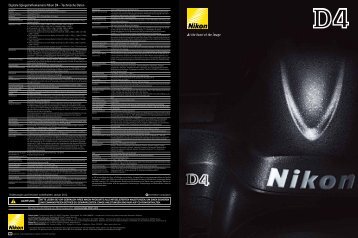 Digitale Spiegelreflexkamera Nikon D4 – Technische Daten