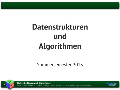 Datenstrukturen und Algorithmen