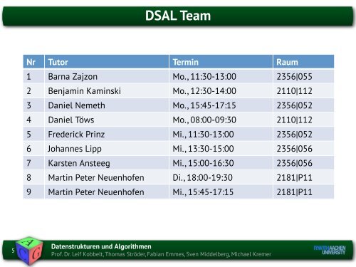 Datenstrukturen und Algorithmen