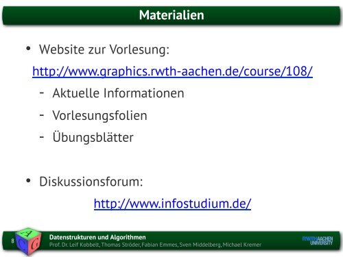 Datenstrukturen und Algorithmen