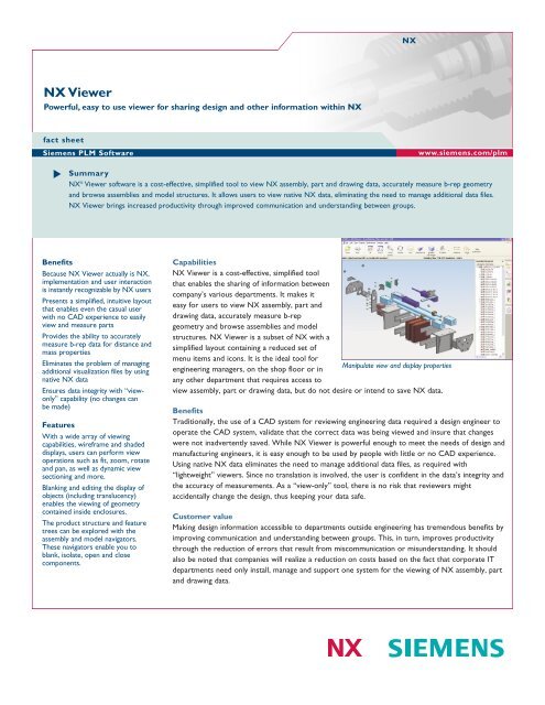 Nx Viewer Fact Sheet