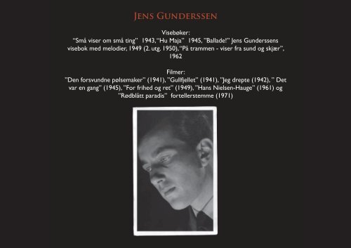 Sanger av Jens Gunderssen