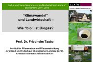 Wie “bio” ist Biogas? - Grünland und Futterbau/Ökologischer Landbau