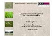 Übungen zur Grünlandvegetation und Grünlandbestimmung