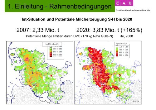 Relative Vorzüglichkeit von Mais und Gras unter der ...