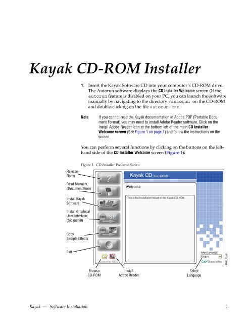 Kayak CD-ROM Installer - Grass Valley