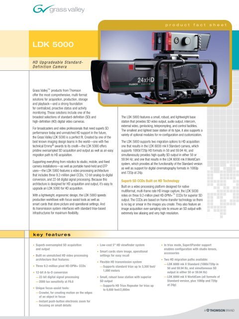 Ldk 5000 Hd Upgradeable Standard Definition Grass Valley