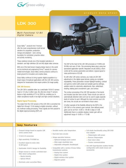 Ldk 300 12 Bit Sd Camera Grass Valley