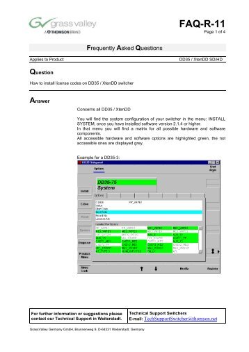 FAQ_11_How to install license code on DD35.pdf - Grass Valley