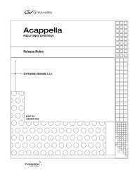 Acappella Routing System v3.2.0 Release Notes for ... - Grass Valley