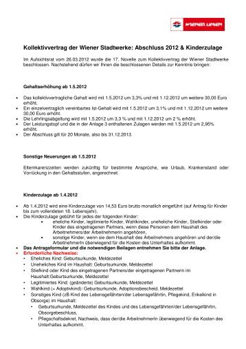 Kollektivvertrag der Wiener Stadtwerke ... - Gratis Webserver