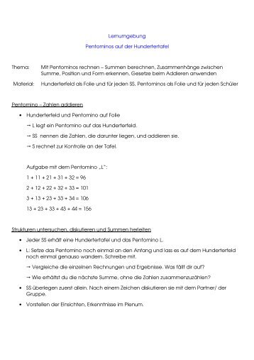Mit Pentominos rechnen - Gratis Webserver