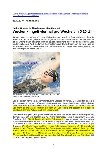 Wecker klingelt viermal pro Woche um 5.20 Uhr - Gratis Webserver