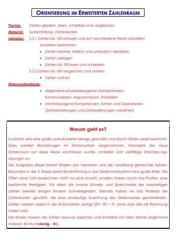 orientierung im erweiterten zahlenraum - Gratis Webserver