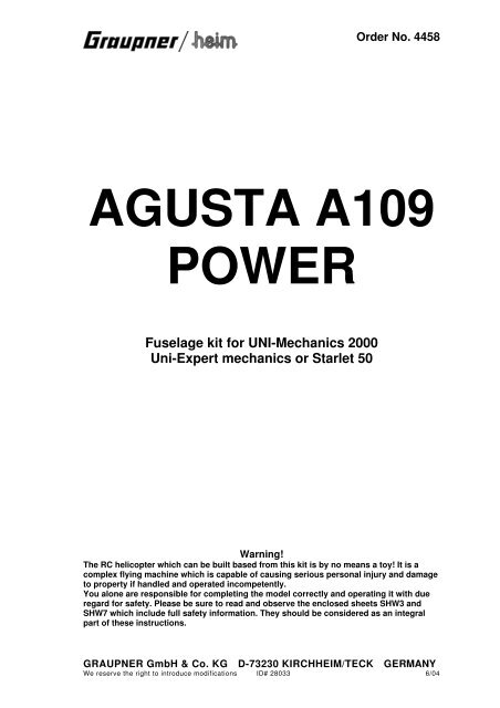 Agusta A109 Power Graupner