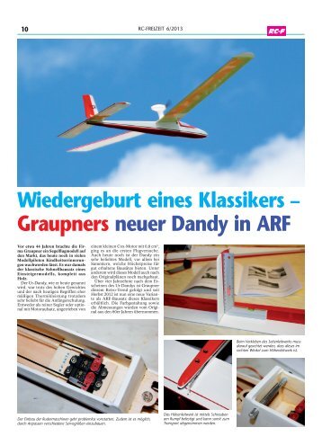 Wiedergeburt eines Klassikers – Graupners neuer Dandy in ARF