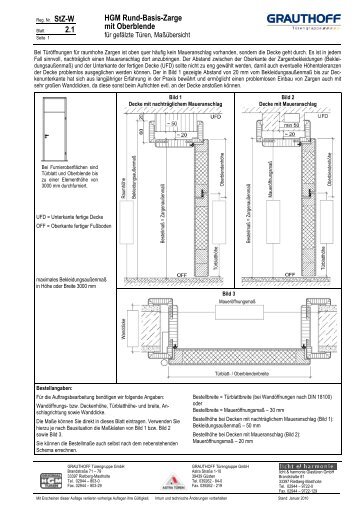 2.1 HGM Rund-Basis-Zarge mit Oberblende - Grauthoff