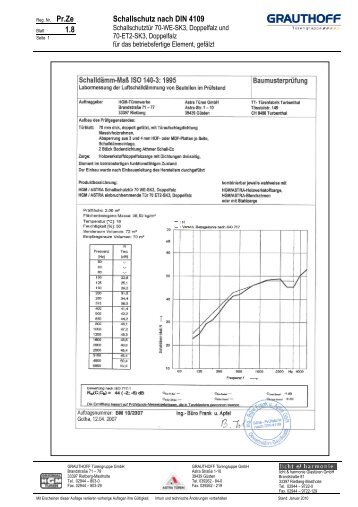 1.8 Schallschutz nach DIN 4109 - Grauthoff