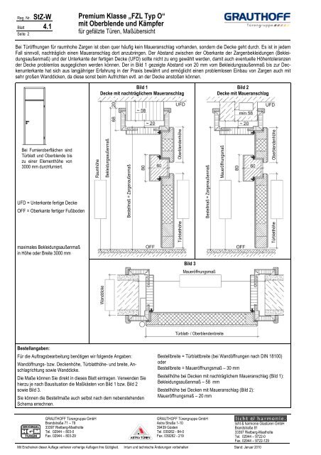 4.1 Premium Klasse „FZL Typ O“ mit Oberblende - Grauthoff