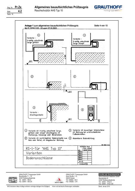 4.2 Allgemeines bauaufsichtliches Prüfzeugnis - Grauthoff