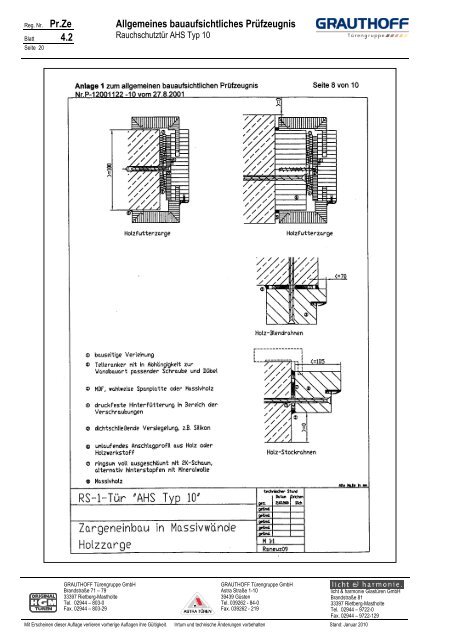 4.2 Allgemeines bauaufsichtliches Prüfzeugnis - Grauthoff