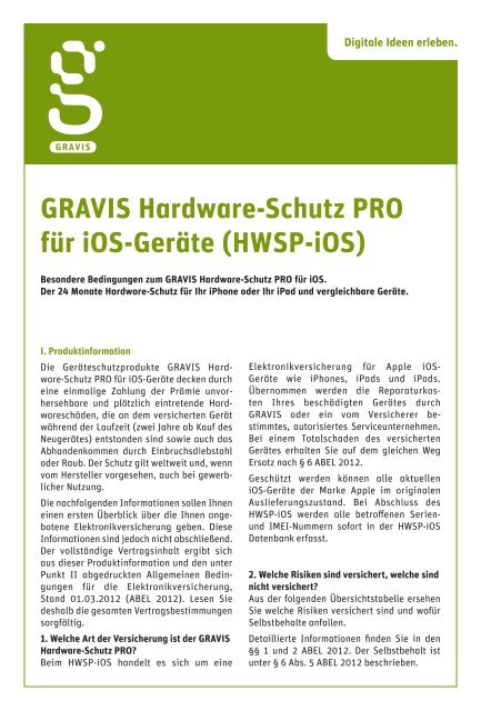 GRAVIS Hardware-Schutz PRO für iOS-Geräte (HWSP-iOS)