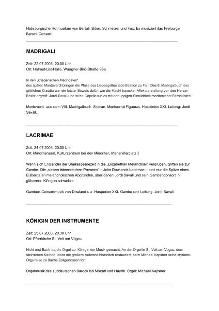 programm styriarte 2003 juli.pdf - Graz 2003