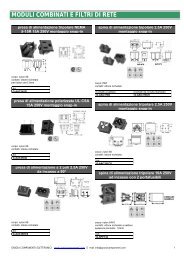 moduli combinati e filtri di rete - Grazia Componenti Elettronici