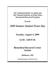 2009 Summer Student Poster Day - National Institute on Aging