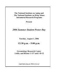 Student Poster Day - National Institute on Aging