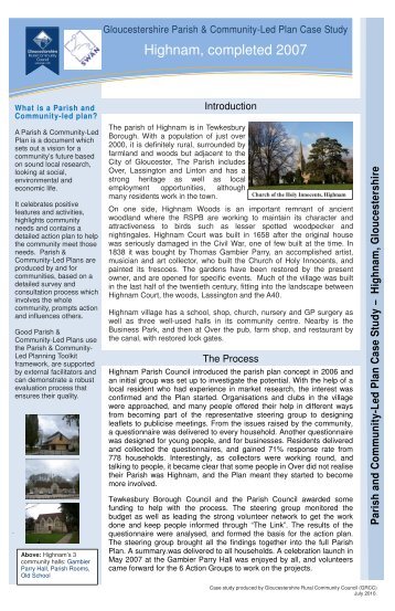 Gloucestershire Parish & Community-Led Plan Case Study