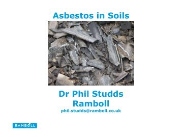 Dr Phil Studds Ramboll Asbestos in Soils