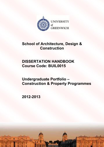 Architecture dissertation handbook