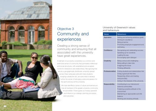 University of Greenwich Strategic Plan 2012-17, 'Making