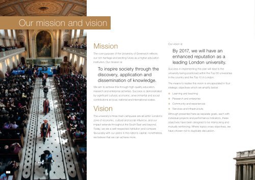 University of Greenwich Strategic Plan 2012-17, 'Making