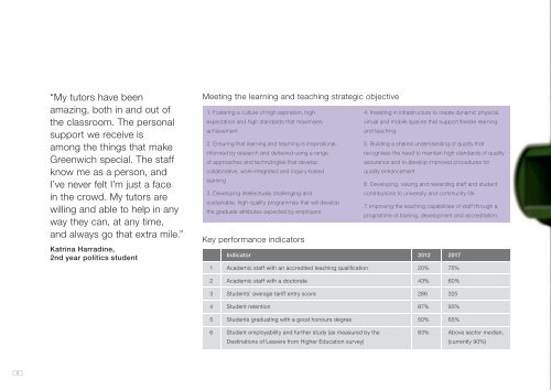 University of Greenwich Strategic Plan 2012-17, 'Making