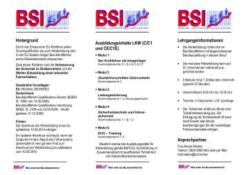 Weiterbildung für Eu-Berufskraftfahrer