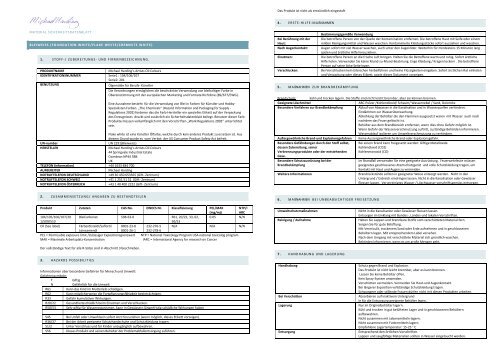 material sicherheitsdatenblatt bleiweiss (foundation ... - Mondo Artista