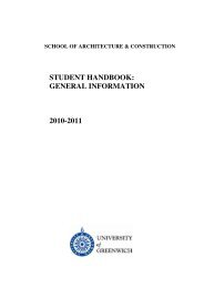 student handbook: general information 2010-2011 - University of ...