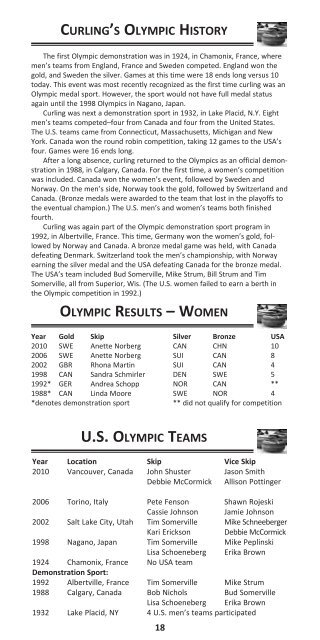 USCA Media Guide - Great Lakes Curling Association