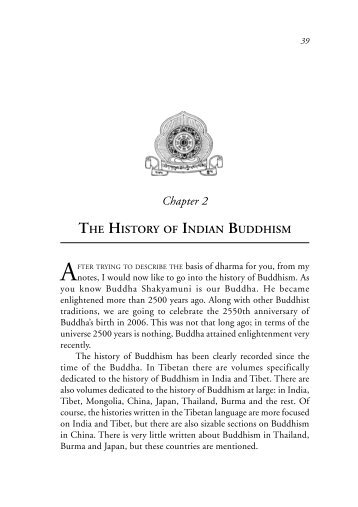 History of Buddhism in India and Tibet